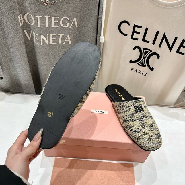 KNITTED MULES IN MULTICOLOR WOOL