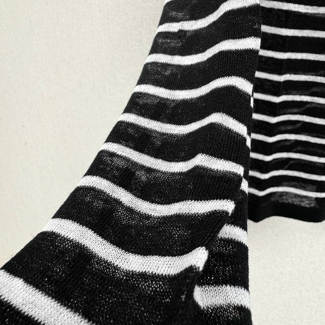 DIOR 25S OFF-SHOULDER STRIPED TOP 550