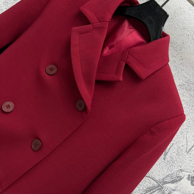 Gucci Suit Jacket Red Wool