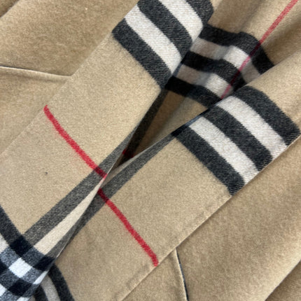 BURBERRY 25S HOODED CASHMERE PONCHO 2768