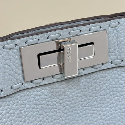 PEEKABOO ISEEU 33 IN BABY BLUE GRAINED CALFSKIN SILVER HARDWARE