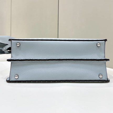 PEEKABOO ISEEU 33 IN BABY BLUE GRAINED CALFSKIN SILVER HARDWARE