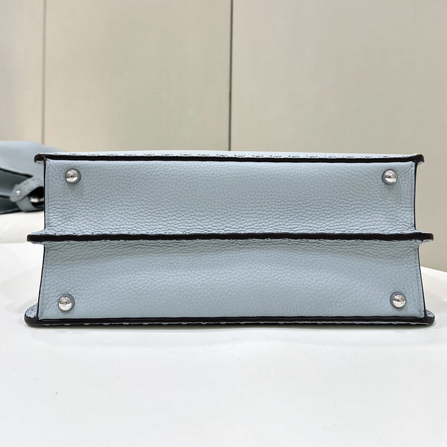 PEEKABOO ISEEU 33 IN BABY BLUE GRAINED CALFSKIN SILVER HARDWARE