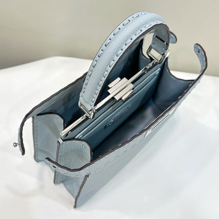 PEEKABOO ISEEU 33 IN BABY BLUE GRAINED CALFSKIN SILVER HARDWARE
