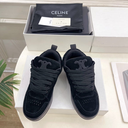 HUNTINGTON LOW LACE-UP SNEAKER IN BLACK SUEDE AND MESH