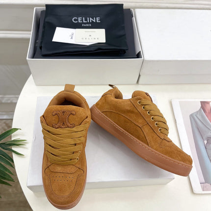 HUNTINGTON LOW LACE-UP SNEAKER IN PERU BROWN SUEDE AND MESH