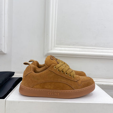 HUNTINGTON LOW LACE-UP SNEAKER IN PERU BROWN SUEDE AND MESH