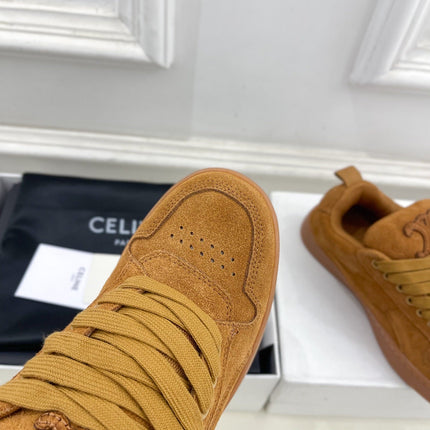 HUNTINGTON LOW LACE-UP SNEAKER IN PERU BROWN SUEDE AND MESH