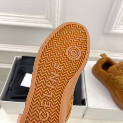 HUNTINGTON LOW LACE-UP SNEAKER IN PERU BROWN SUEDE AND MESH