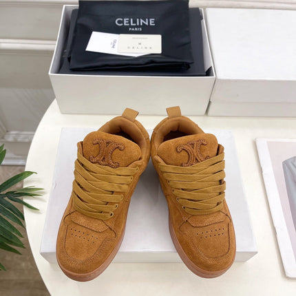 HUNTINGTON LOW LACE-UP SNEAKER IN PERU BROWN SUEDE AND MESH