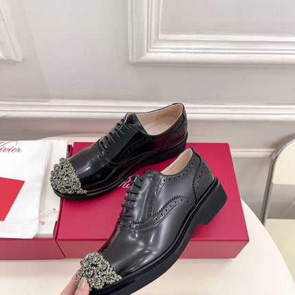 VIV' RANGERS LACE-UPS IN BLACK CALFSKIN