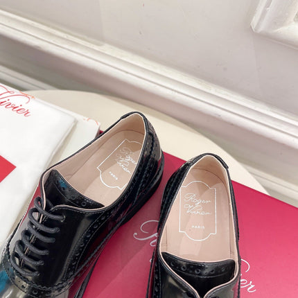 VIV' RANGERS LACE-UPS IN BLACK CALFSKIN