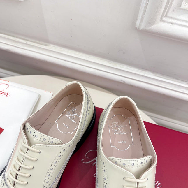 VIV' RANGERS LACE-UPS IN WHITE CALFSKIN