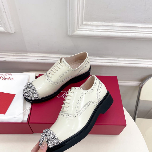 VIV' RANGERS LACE-UPS IN WHITE CALFSKIN