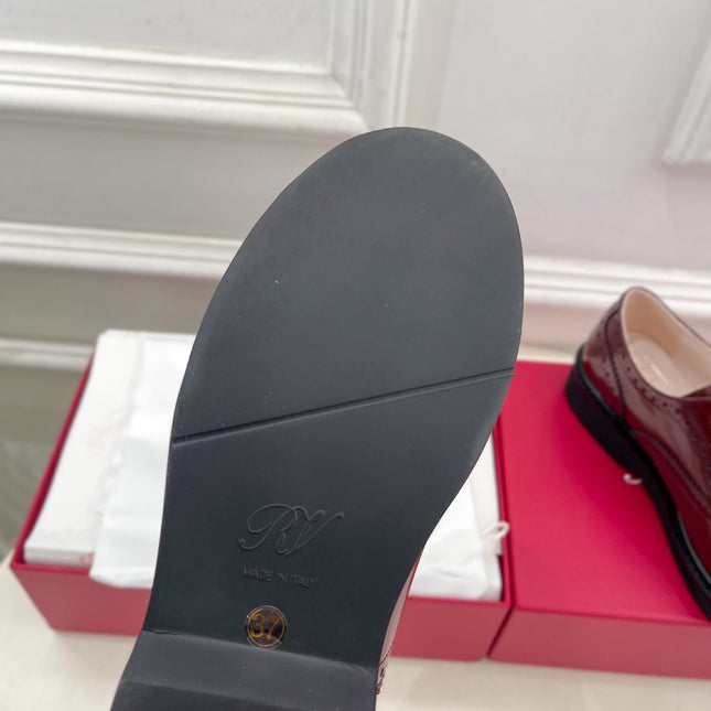 VIV' RANGERS LACE-UPS IN BURGUNDY RED CALFSKIN