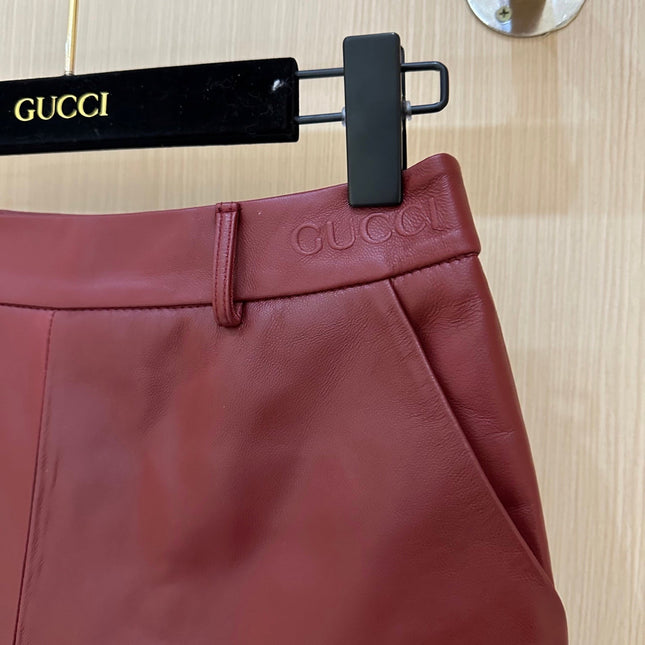 GUCCI LEATHER SHORTS 276987