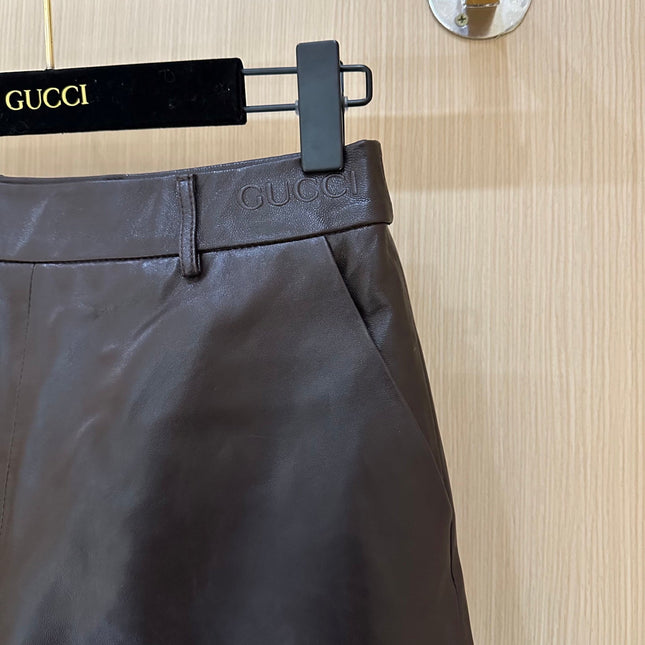 GUCCI LEATHER SHORTS 276994