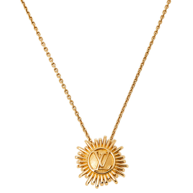 LV SUN PEDANT GOLD NECKLACE