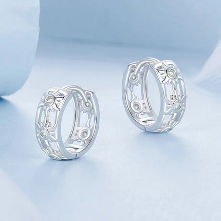 White Gold Plated Inifinite Love Hoop Earring Cartilage Earrings Lightweight