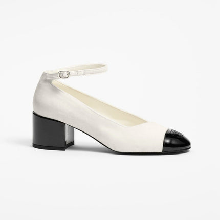 MARY JANES IVORY BLACK VELVET