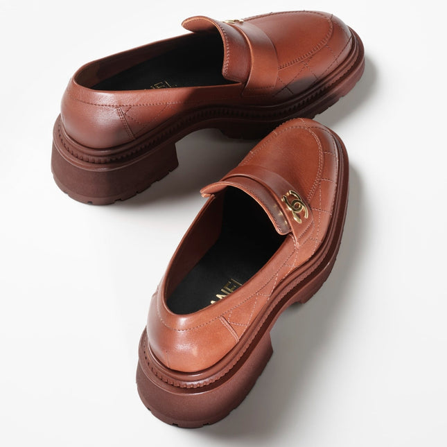 MOCCASINS LIGHT BROWN CALFSKIN