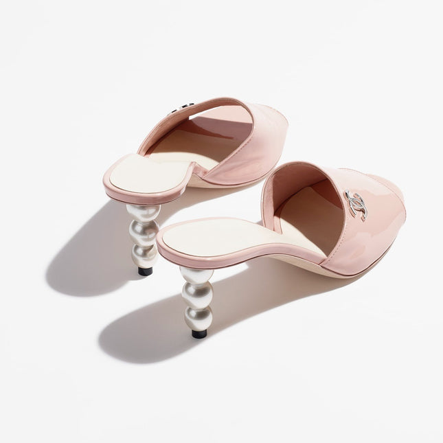 MULES LIGHT PINK PATENT LAMBSKIN