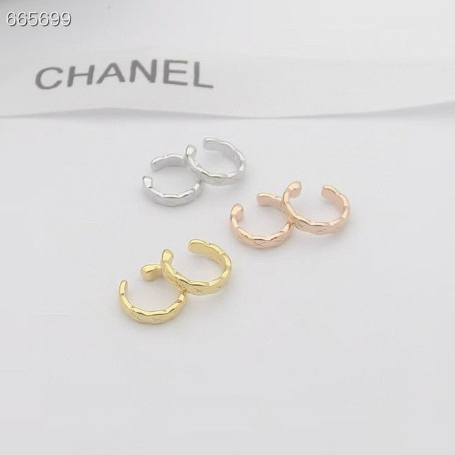 COCO CRUSH QUILTED MOTIF HOOP EARRINGS