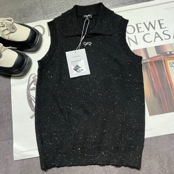 CHANEL 25S SLEEVELESS KNIT VEST 373
