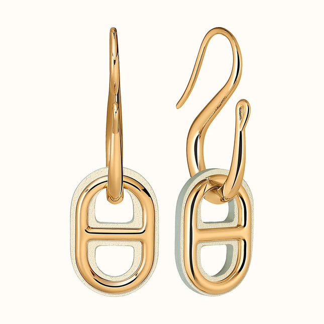 O'MAILLON EARRINGS  CALFSKIN WITH ROSE GOLD PLATED HARDWARE