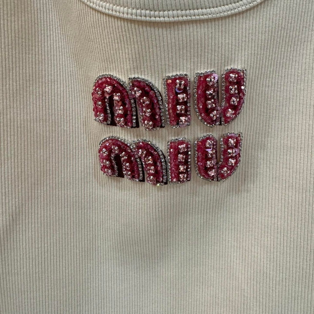 Miu Hand-beaded camisole