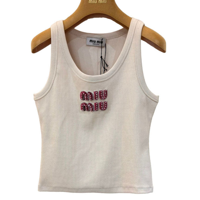 Miu Hand-beaded camisole