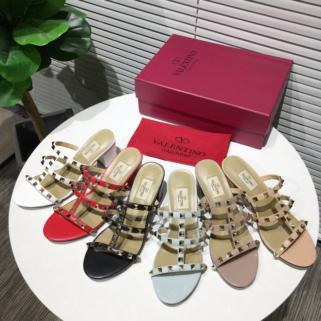 VALENTINO HIGH SANDALS 3 STRAPS 65 MM IN BLACK CALFSKIN