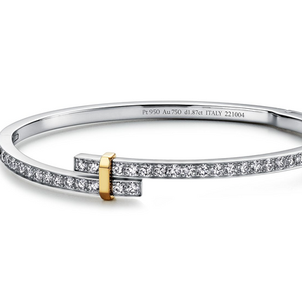 EDGE DIAMOND GOLD SILVER BRACELET