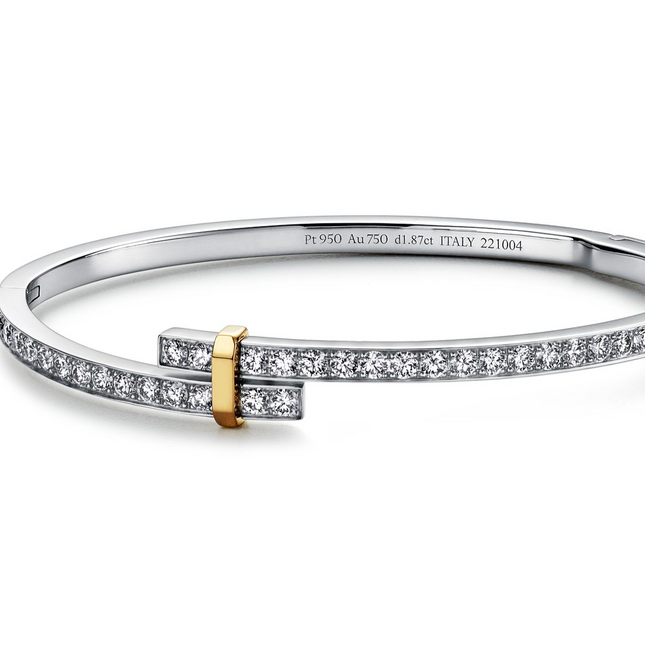 EDGE DIAMOND GOLD SILVER BRACELET