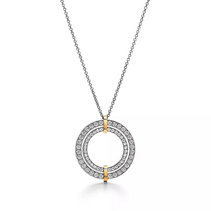 EDGE DIAMOND GOLD SILVER NECKLACE