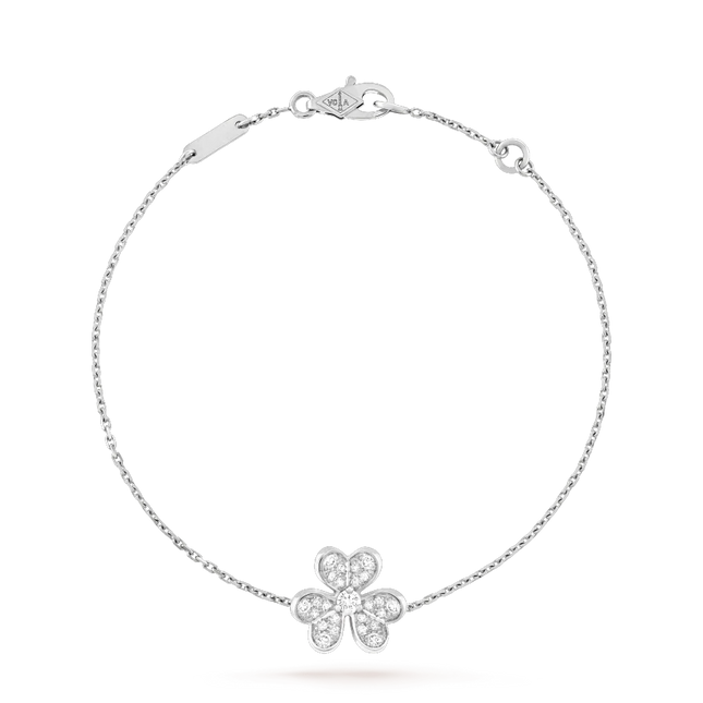 FRIVOLE SILVER FLOWER DIAMOND BRACELET