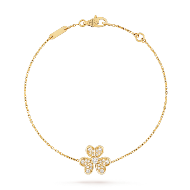 FRIVOLE GOLD FLOWER DIAMOND BRACELET