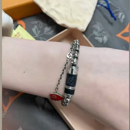 LV PERFUME BOTTLE SILVER BRACELET