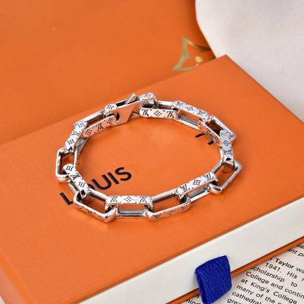 LV MONOGRAM CHAIN SILVER BRACELET