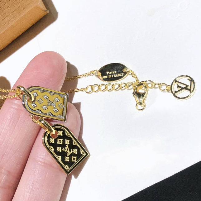 LV GOLD AND SILVER DOUBLE BRAND GOLD BRACELET