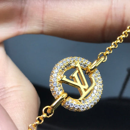 LV BY NIGHT DIAMOND PAVED GOLD BRACELET