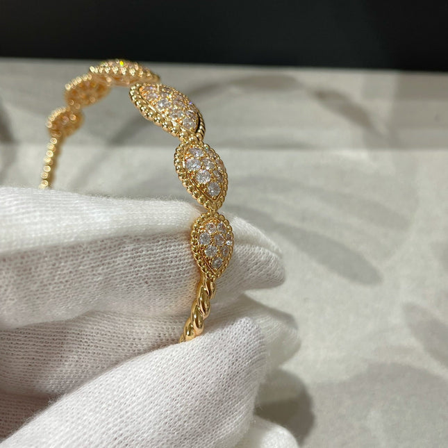 SERPENT BOHEME 6 MOTIFS DIAMONDS OPEN BRACELET