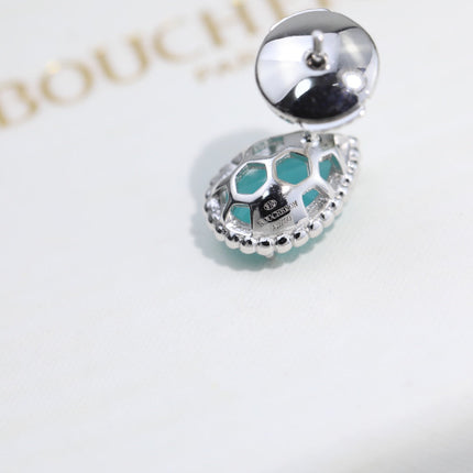 BOHEME TURQUOISE SILVER STUD EARRINGS