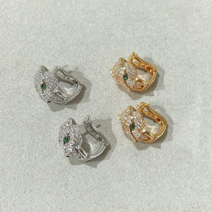 PANTHERE DIAMOND STUD EARRINGS