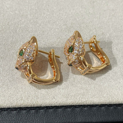 PANTHERE DIAMOND STUD EARRINGS