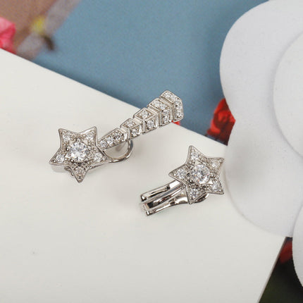 COMETTE ETOILLE DIAMONDS FLUG SILVER EARRINGS