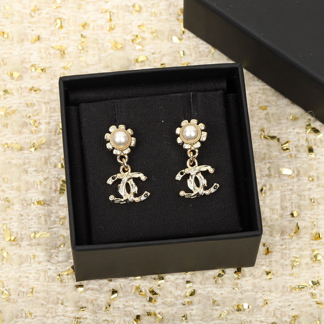 SUNFLOWER CC GOLD MUTIL DIAMONDS DROP EARRINGS