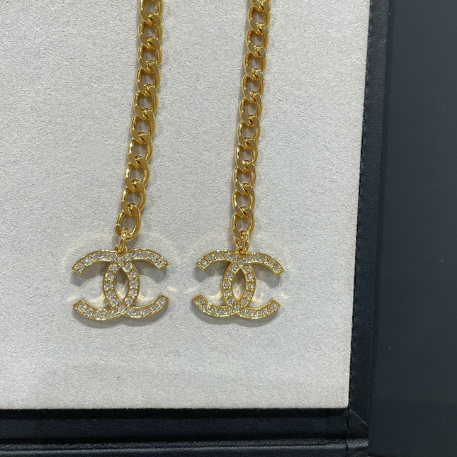 DOUBLE C LARGE FRAGRANT WHEAT EAR GOLD DIAMOND NECKLACE