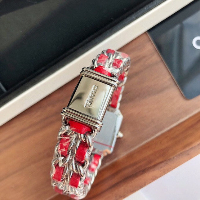 PREMIERE ROCK SILVER CASE RED LEATHER