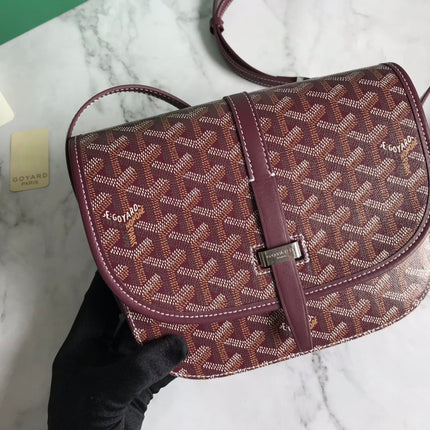 BELVEDERE PM BAG 21CM BURGUNDY CANVAS